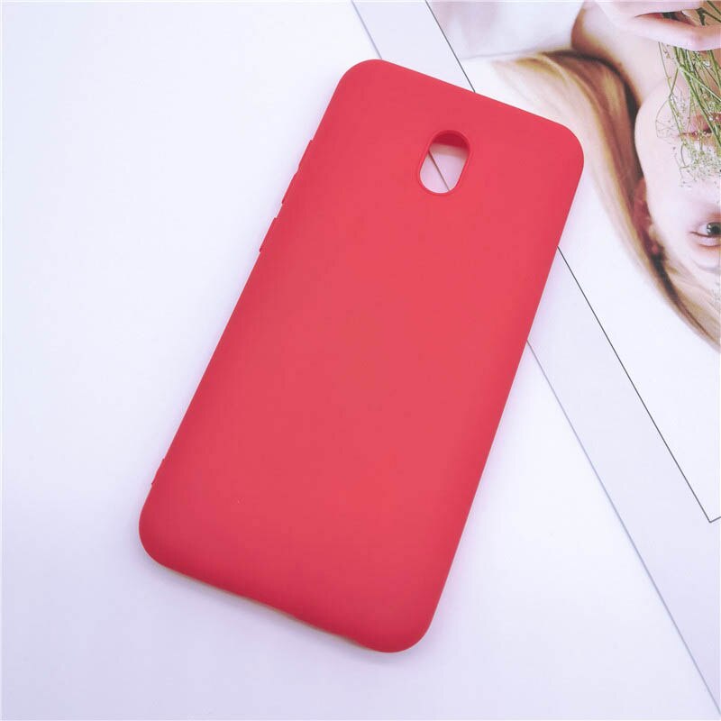 Redmi 8A Caso per Xiaomi Redmi 8A 8 UN A8 Caso Posteriore Del Telefono di TPU Opaca Della Copertura Del Silicone su xiomi redmi 8A Redmi 8 cassa del respingente funda: For Redmi 8A / Red