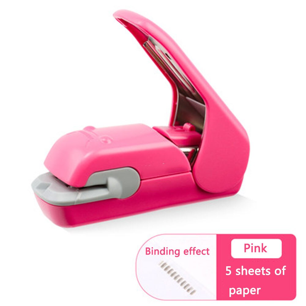 Hand-held Mini Safe Stapler without Staples Staple Free Stapleless 7 Sheets Capacity for Paper Binding Business School Office: A4