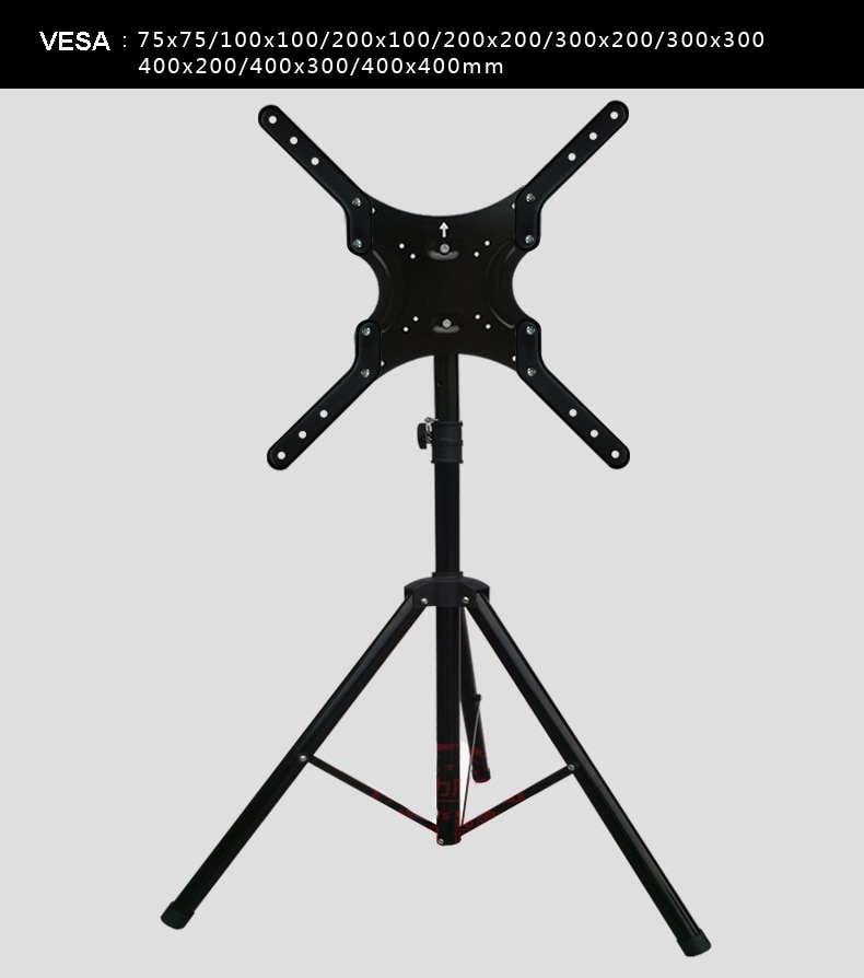 14-55" Movable Folding LCD TV Floor Stand TV Mount Cart Display Rack Full Motion TV Tripod Loading 50kgs Max.VESA 400x400mm