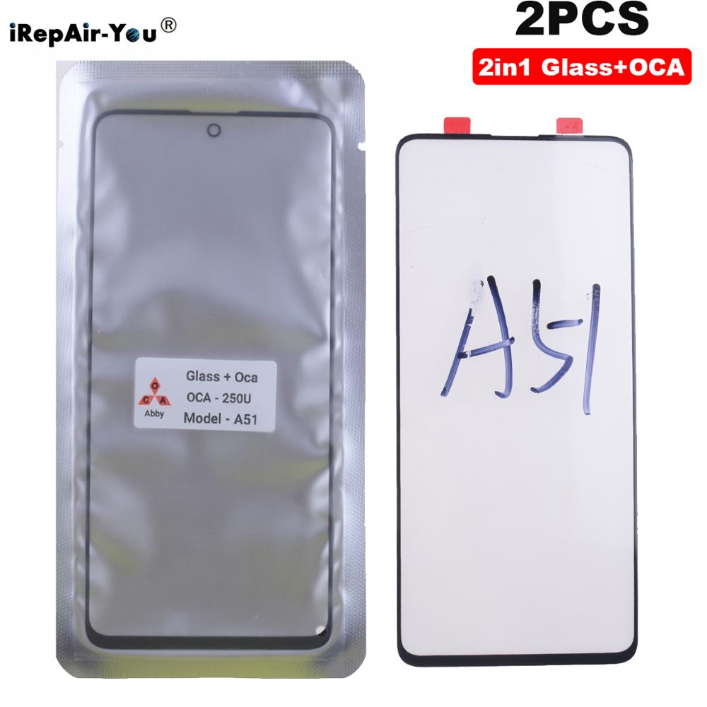 2 in 1 Screen Front Glas + OCA Kleber für Samsung A11 A51 A71 A10 A20 A30 A40 A50 A70 a10s A30s Touch Panel Outer Objektiv Laminierung