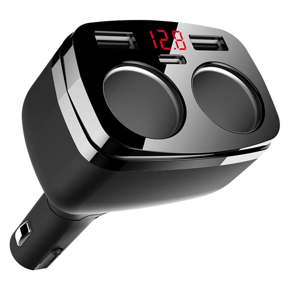 Cargador de coche, adaptador divisor de encendedor de cigarrillos, 2 tomas, 12 V/24 V, 120 W, pantalla Digital inteligente para IPhone IPad Android