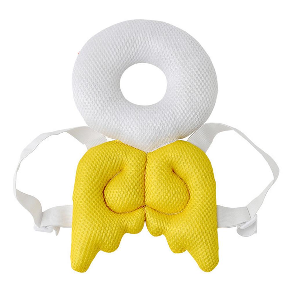 Baby Baby Hoofd Beschermen Verstelbare Veiligheid Kussen Pads Leuke Bijen Vleugels Schouder Protector Baby Anti-Bump Cap Protector & xs: Yellow1 S