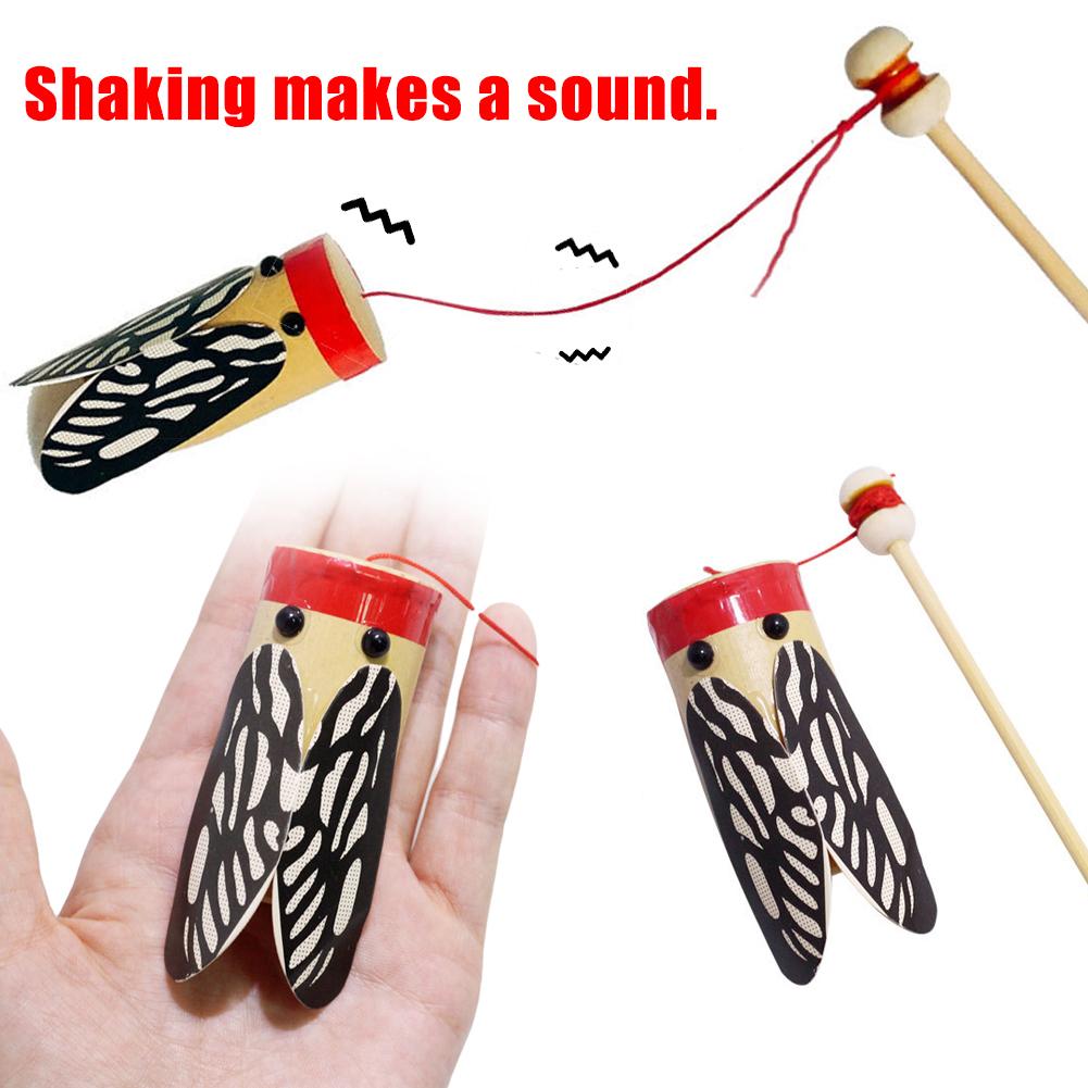 Tige en bois secouant cigale Transmission sonore bricolage expérience éducation enfants jouet pour enfants d'anniversaire