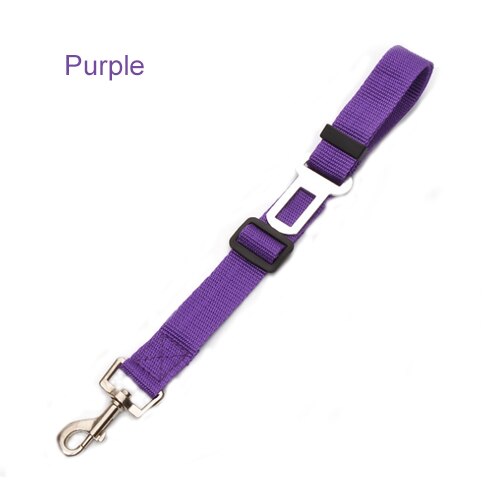 Voertuig Auto Huisdieren Puppy Seat Lead Leash Hond Harnas Voertuig Gordel Dierbenodigdheden Reizen Clip Verstelbare Pet Dog Veiligheid Seat riem: Paars