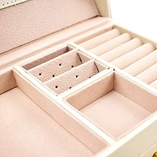 Sieradendoos / dozen / make-updoos, sieraden- en cosmetica-beautycase met 2 lades 3 lagen