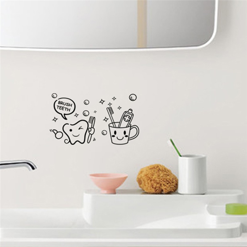 Badeværelse vaskerum boble bruser hjem indretning mærkat vægmaleri væg klistermærker dør dekoration