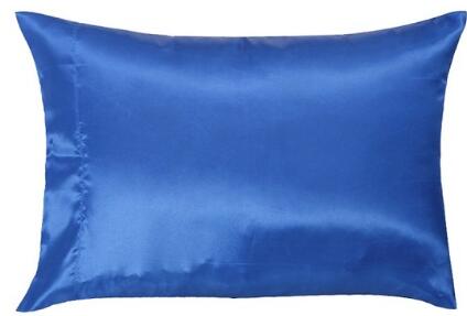 1pc rene silke satin pudebetræk silkeblødt pudebetræk: Blå