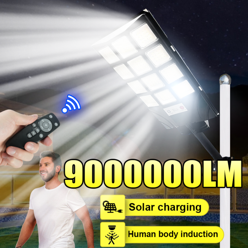 9000000LM Verbeterde Outdoor Solar Light Exterieur Solar Lampen Super Heldere LED Solar Lamp Met Bewegingssensor Tuinlantaarn
