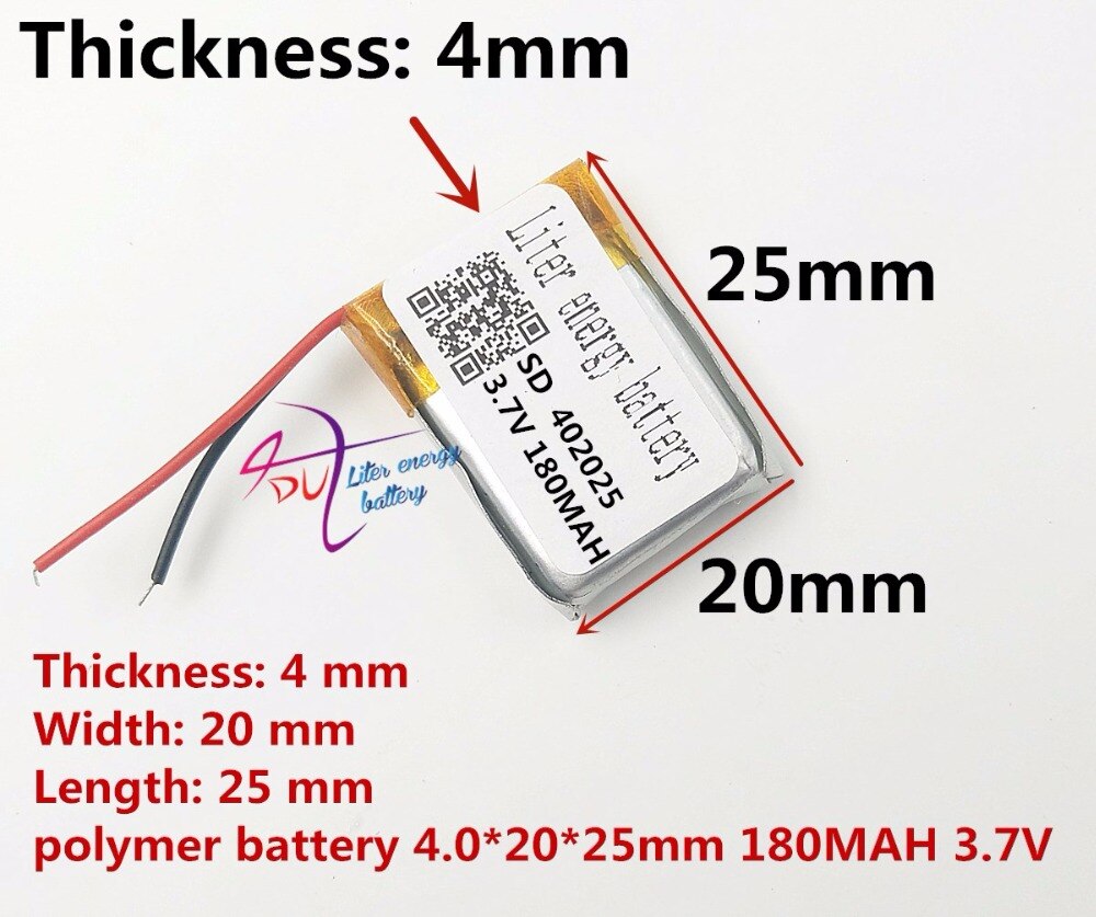 best battery brand 3.7V lithium polymer battery 351724 352025 150MAH 402025 camera pen recorder Bluetooth Battery