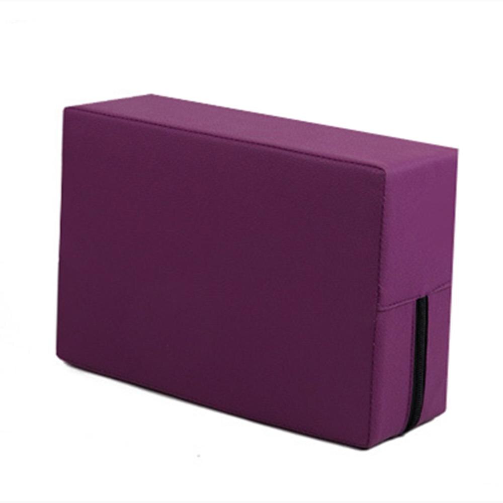 2 Pcs Yoga Block PE Leather Pilates Brick 30x20x10cm for Dacne Gymnastics Leg Press Exercise Gym Training Fitness Equipment: Purple 