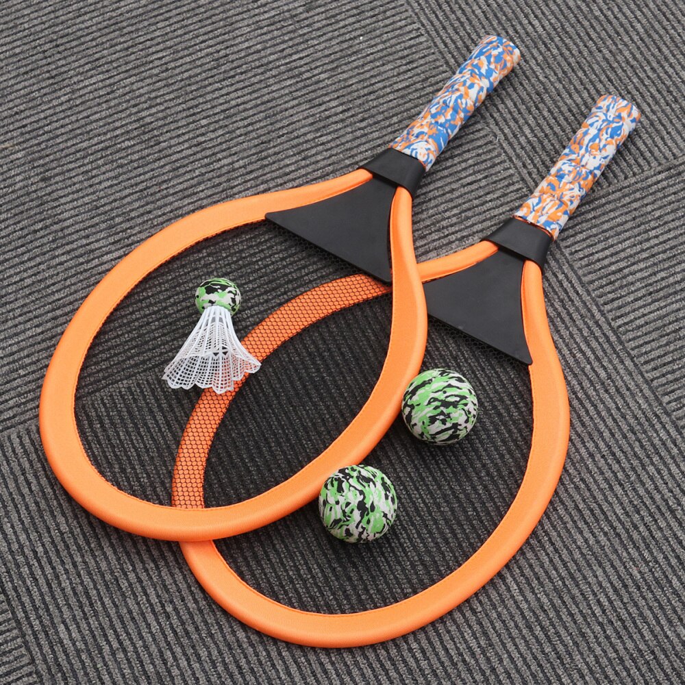 1 Pair Children's Tennis Racket Kids Palying Badminton Oval Rackets Game Props for Kindergarten Primary School Outdoor Sports (O