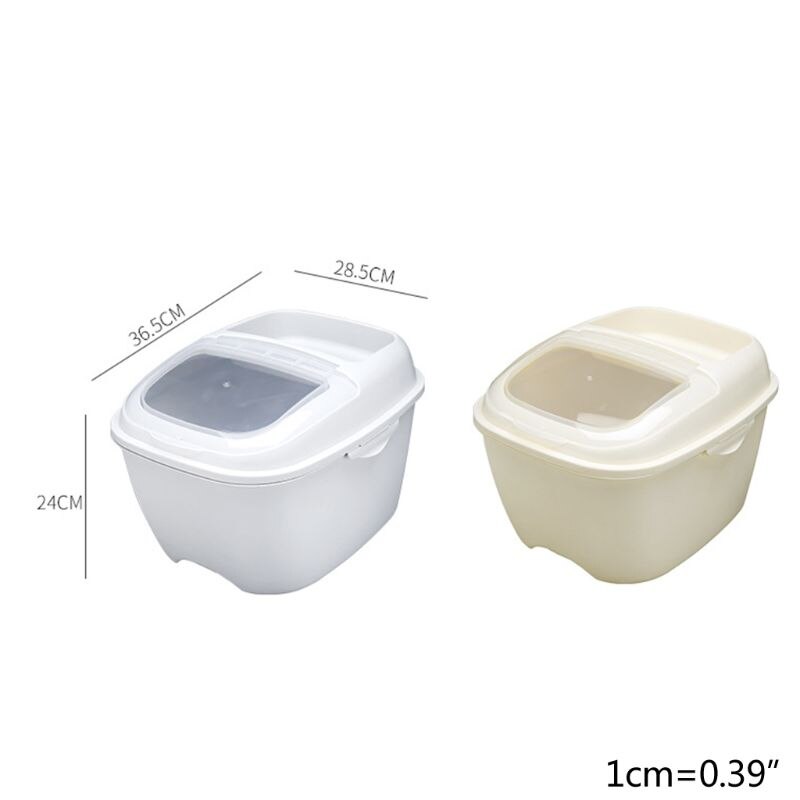 Recipiente hermético reutilizable para arroz de gran capacidad, 10kg, recipiente para harina de grano con tapa abatible, caja de almacenamiento de alimentos, cocina sellada