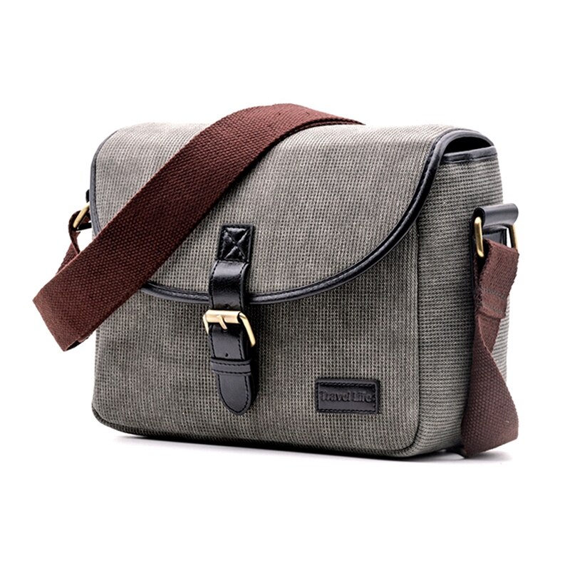 Rétro Sac Photo Housse Pour Canon EOS 200D 77D 7D 80D 800D 1300D 6D 70D 760D 750D 700D 600D 100D 1200D 1100D SX540: Gray