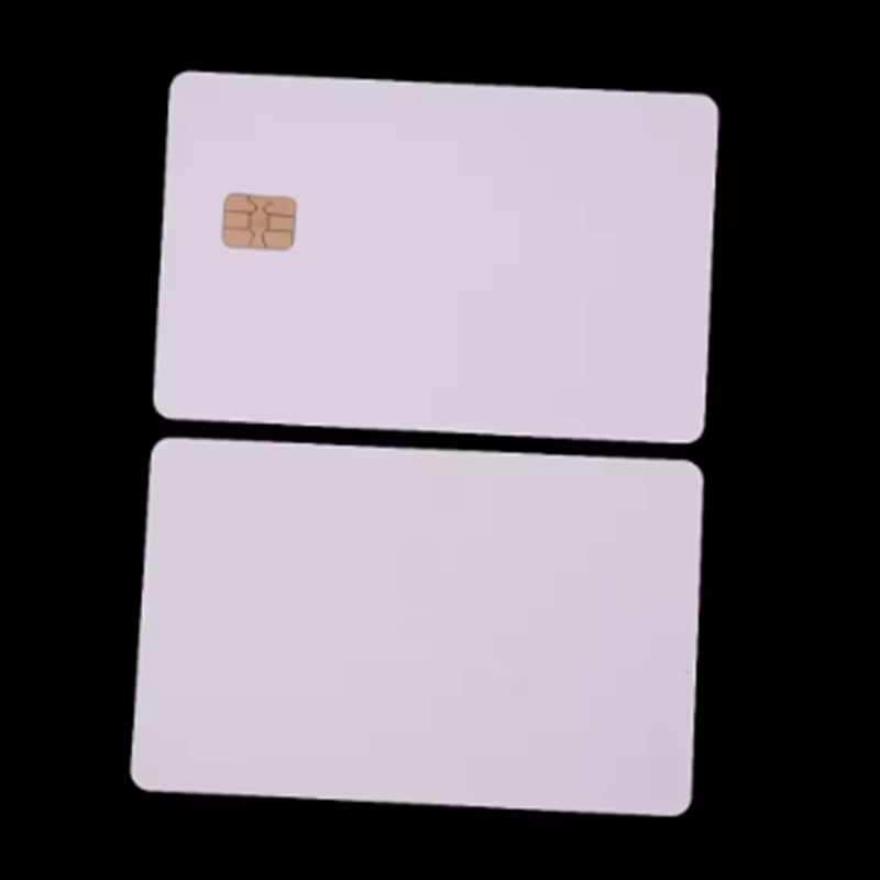 Tarjeta IC de contacto, tarjetas de recarga de miembros, tarjeta inteligente IC de PVC en blanco con Chip SLE4442, tarjeta de identificación blanca de seguridad ISO, 5 uds.