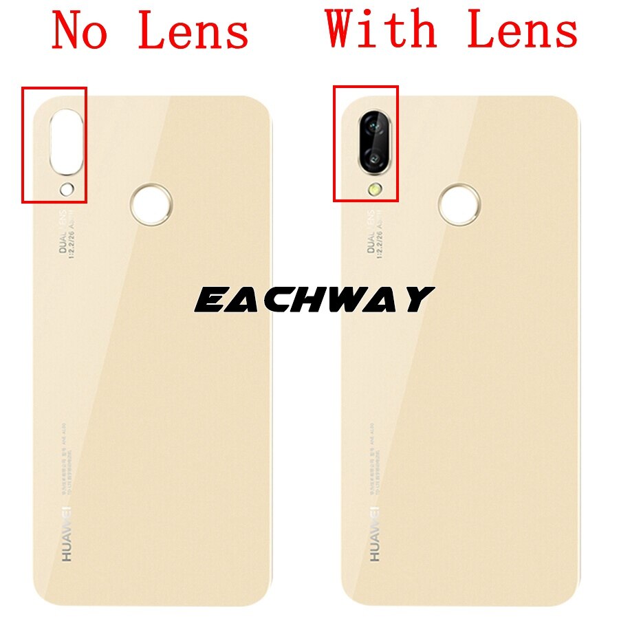 for Huawei P20 Lite Back Glass Battery Cover With Camera Lens for Huawei P20 Lite Battery Cover Nova 3e Rear Door Housing Case