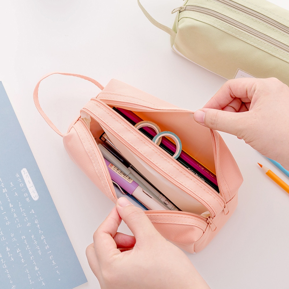 Estuche de lona para lápices caja de lápices, estuche escolar escuela stylo