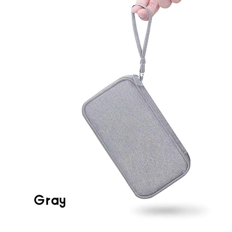 Caixa de transporte de banco de potência, para xiaomi/romoss/anker/ravpower bateria externa compacta: Gray