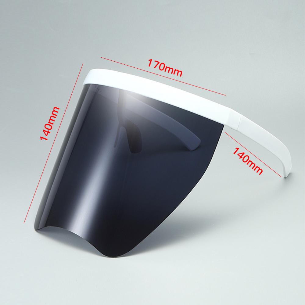 Clear Glasses Oversized Exaggerated Visor Wrap Shield Large Mirror Sun Glasses Half Face Shield Guard Sunglasses uv400 Eyewear