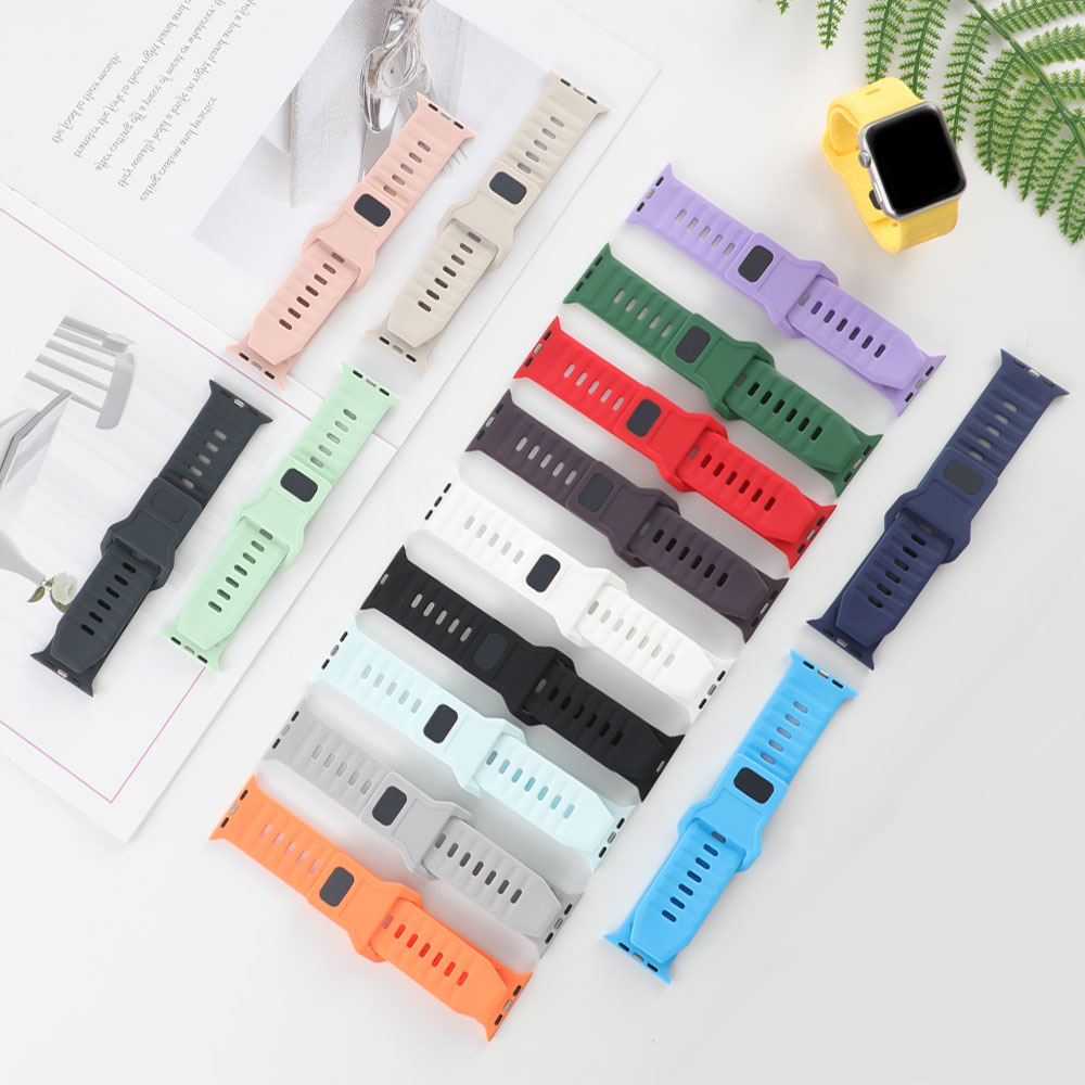 Siliconen Band Voor Apple Horlogeband 49Mm 44Mm 45Mm 40Mm 41Mm 49 Sport Correa Horlogeband Iwatch Serises 8 7 6 5 Se Ultra