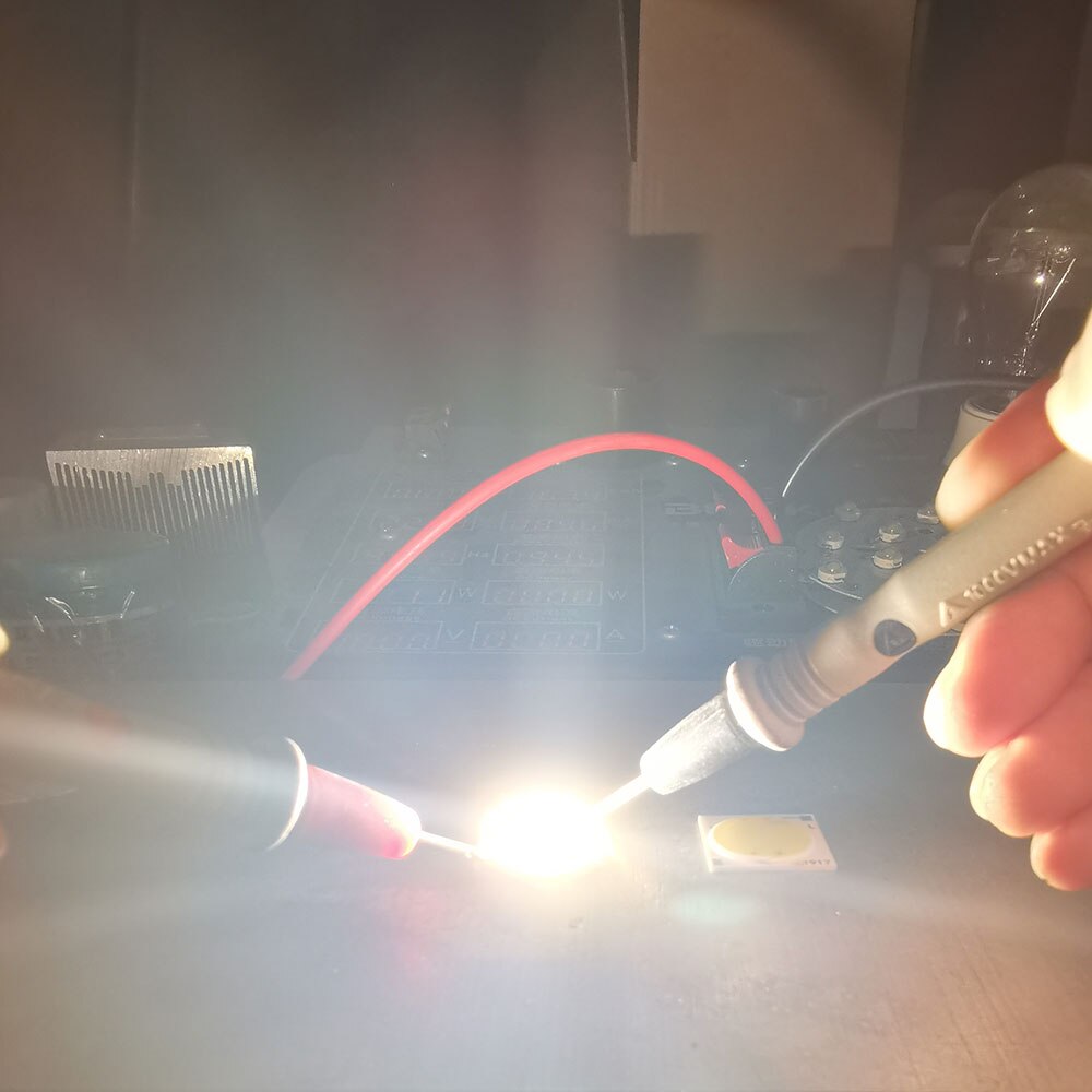 Puce LED COB en céramique, 12w 15w 20w 30w 50W 19x19MM, 25 pièces, Source de lumière Diode électroluminescente à haute conductivité thermique ac 220v, KIT de bricolage