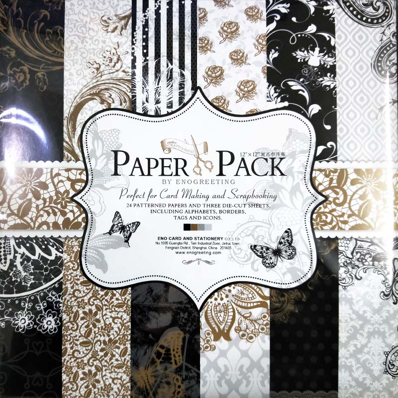 Adorno decorativo con patrón impreso Vintage europeo de 12 "* 12", Fondo de bricolaje para álbum de recortes, adornos de papel para manualidades, álbum de fotos