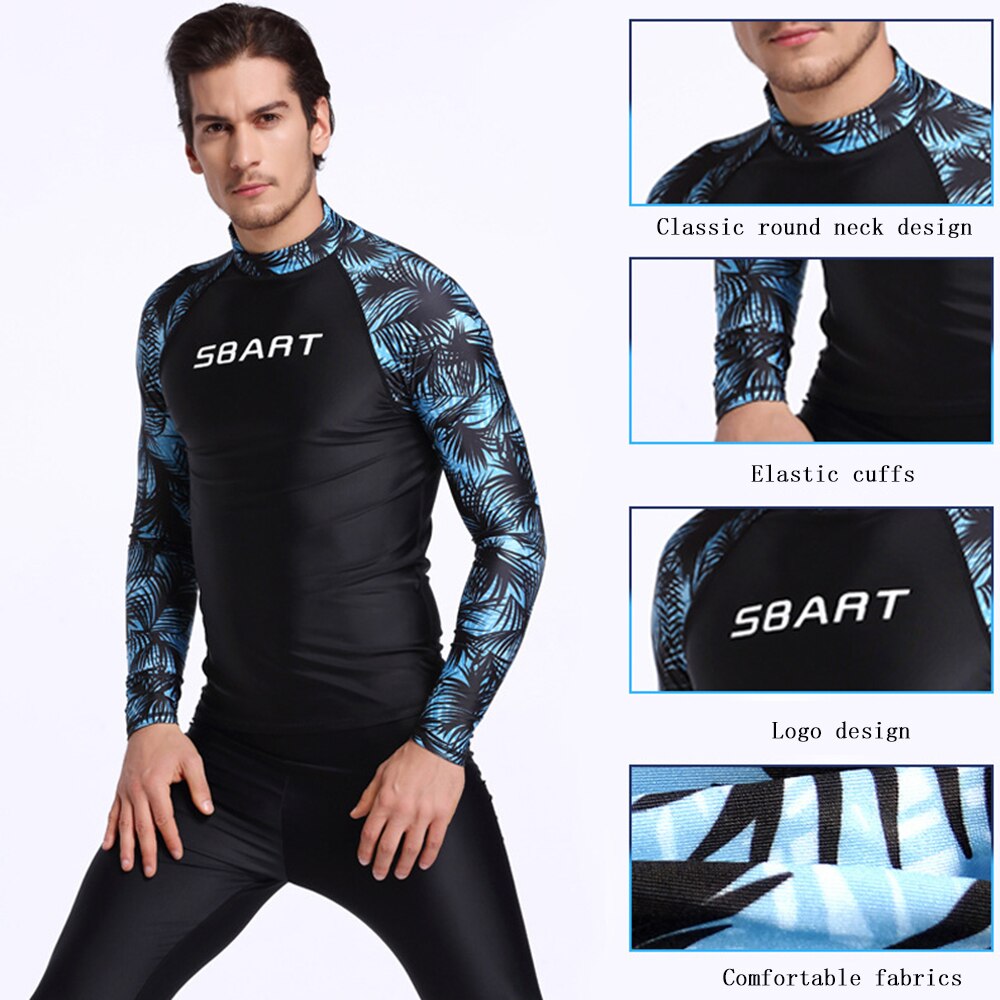 New men's diving split sunscreen surfing rash shirt long-sleeve anti-uv shirt rash protection snorkeling surfing top