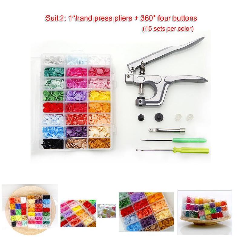 Fastener Snap Pliers & T5 Snap Poppers Plastic Buttons Kit Snaps Buttons DIY Sewing And Crafting Tool