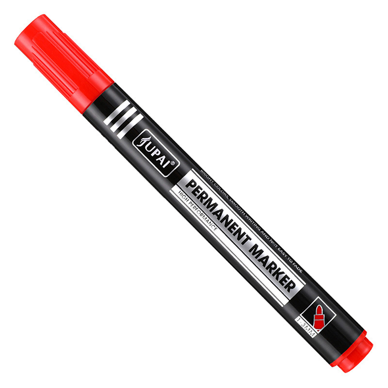 White Marker Pen Alcohol Paint Oily Waterproof Tire Painting Graffiti Pens Permanent Gel Pen for Fabric Wood Leather Marker 2MM: Red