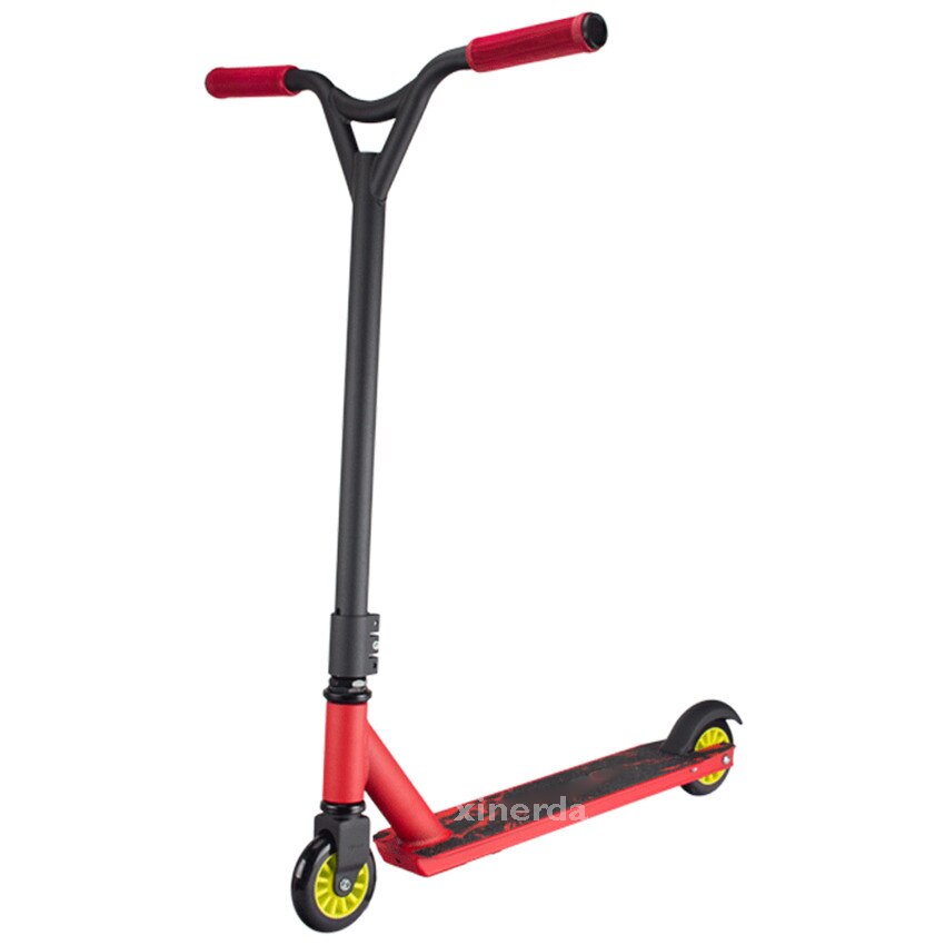 Professionele Extreme Scooter Volwassen Kick Scooter Hoge Snelheid Freestyle Surfen Truc Stunt Skatepark Aluminium Pro Scooter: Rood