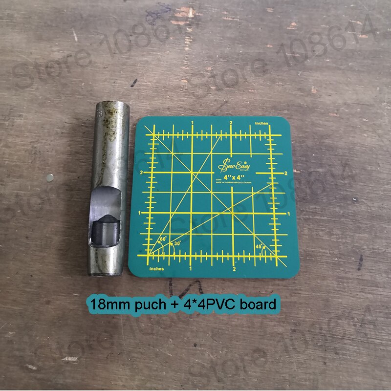 40mm plocka läderverktyg läderstans läderhantverk hålsats set ihåligt stansbältesstans för klädesduk: 18mm