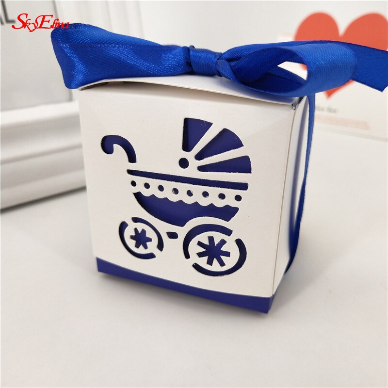 50Pcs box wedding dragees Vlinder Bonbondoos verpakking Huwelijkscadeau Dozen Chocolade Doos Voor Gasten Party Bruiloft Decoratie 6Z: royal blue / 50pcs