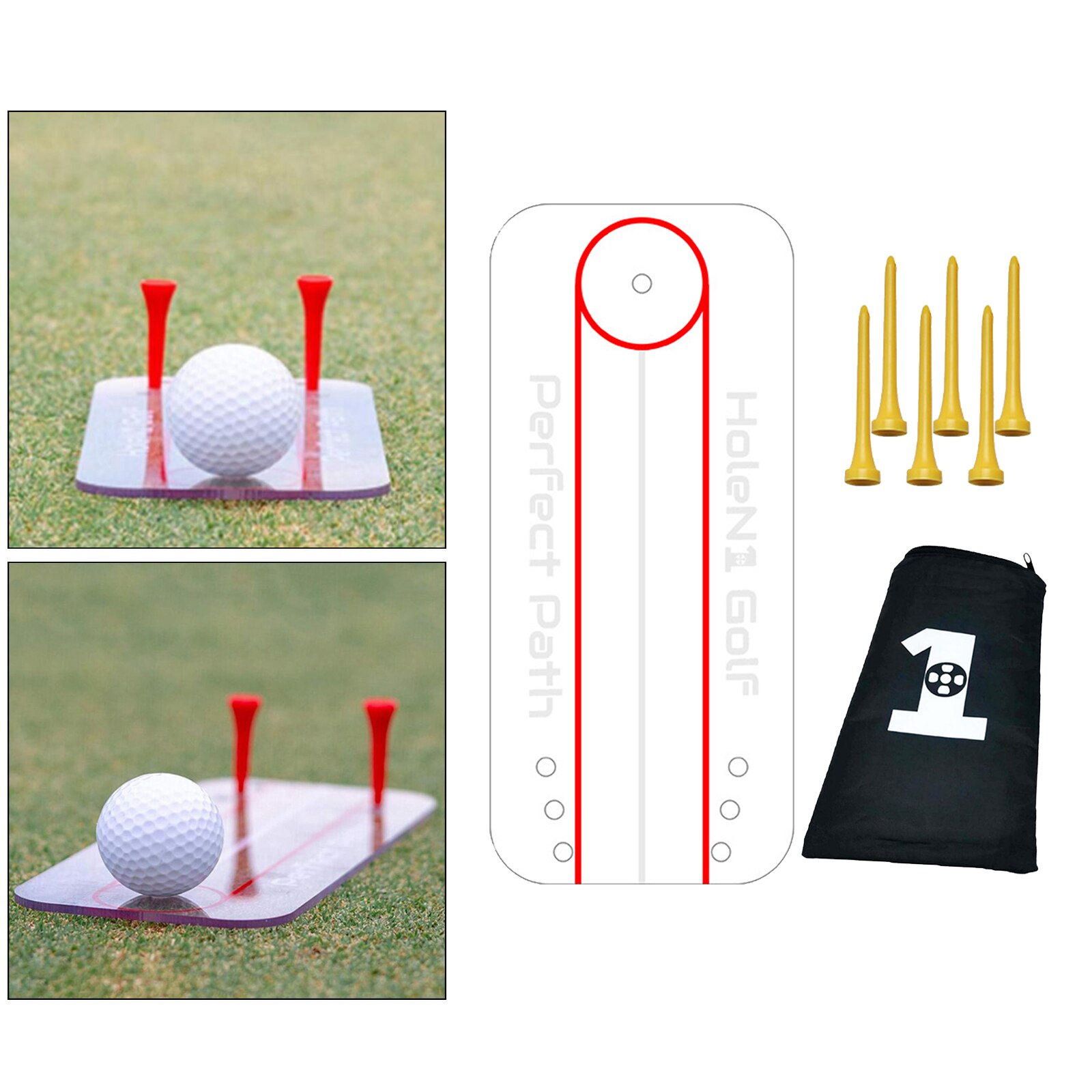 Golf Putting Aid Alignment Swing Trainer Alignment Putting Tutor Equipment