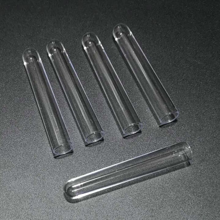 50pcs/lot 13*78mm U shaped bottom Plastic test tubes for kinds of Laboratory Tests