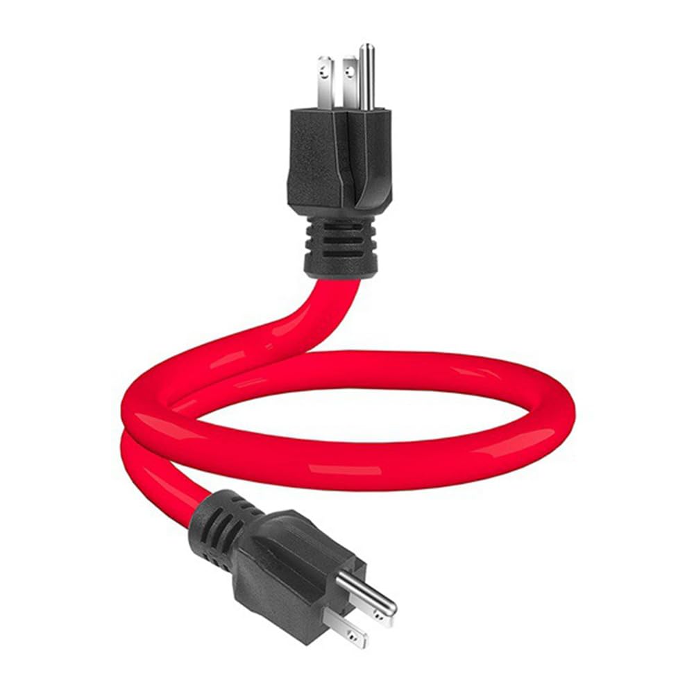 3 Prong Double Male Adapter Male to Male 5-15P Extension Cord 12AWG 125V US Plug Generator Cord for Transfer Switch: Pink