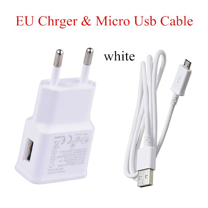 Micro USB charger For Samsung Galaxy J4 J6 A6 Plus A7 J7 J3 J8 A2 Pro S6 S7 Edge Note 5 A3 A5 J5 Travel charging cable: white