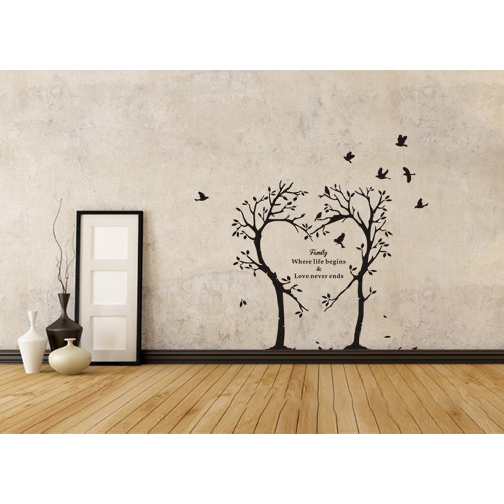 LanLan Removable Family Loving Heart Tree Quotes Wall Sticker Art Living Room Decals Home Decor
