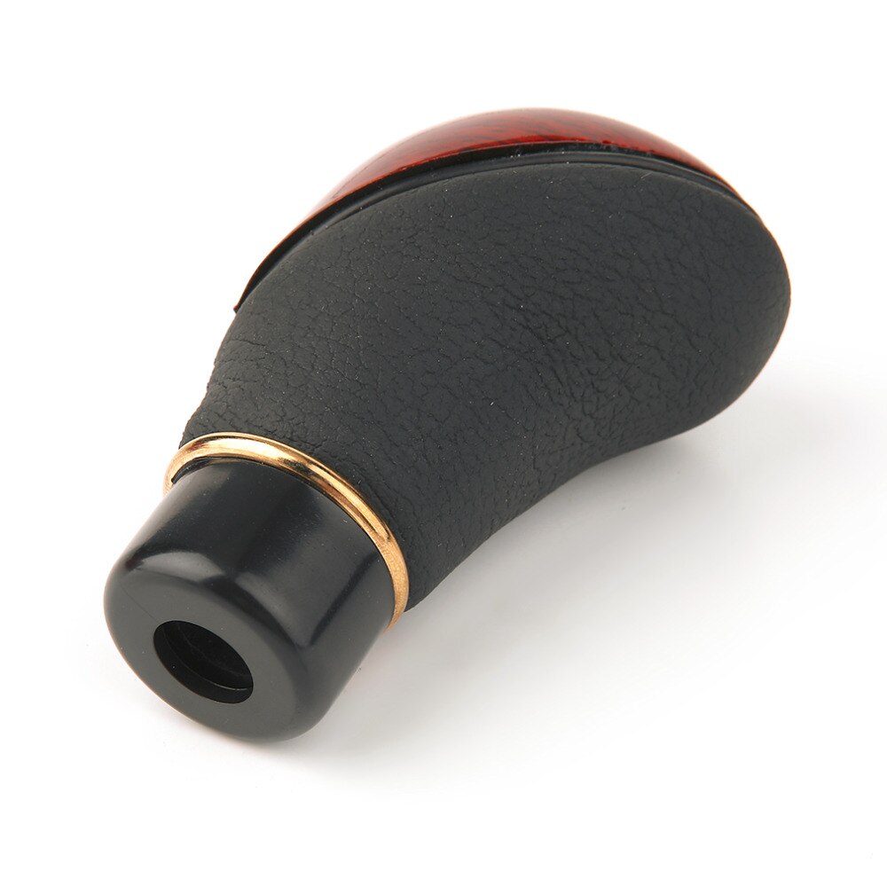 Palanca de cambios Manual de 5 velocidades para coche y camión, perilla de caja de cambios de 10mm, exquisita perilla de caja de cambios Universal de cuero PU de madera