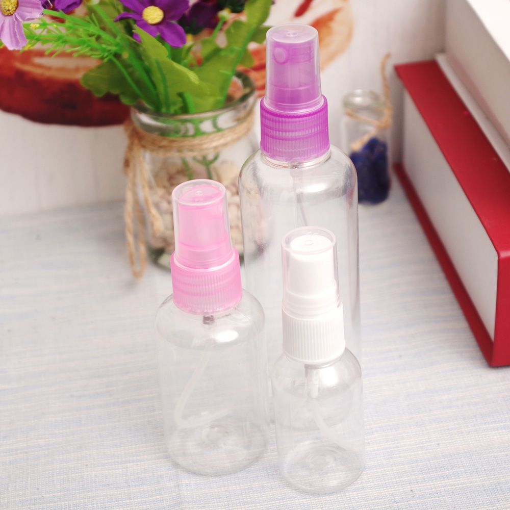 1pc 30/50/100ml Travel Transparent Plastic Perfume Atomizer Small Mini Empty Spray Refillable Bottle Cosmetic Sample Container