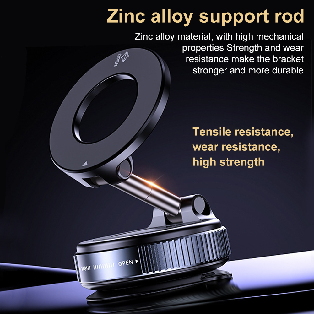 K007 support de téléphone magnétique puissant pour voiture pliable 360 ° Support sous vide réglable pour voiture/bureau/salle de bain/utilisation universelle