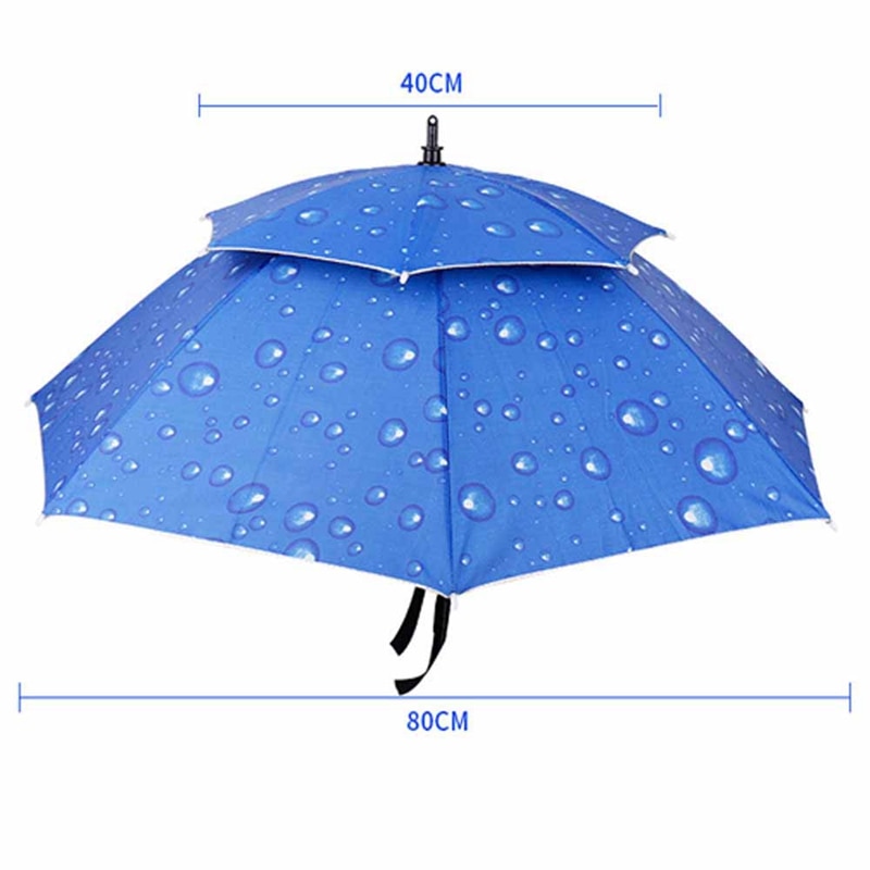 argent imperméable Anti-Uv parapluie chapeau plage tête tente soleil abri Portable 80Cm soleil ombre en plein air Camping pêche Hikin