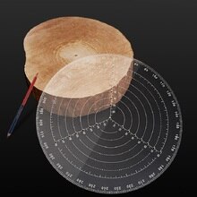 Règle de centrage rotative, tour à bois, bol de voiture, règle de mesure en bois rond, trouver des compas centraux, règle circulaire manuelle: 20CM