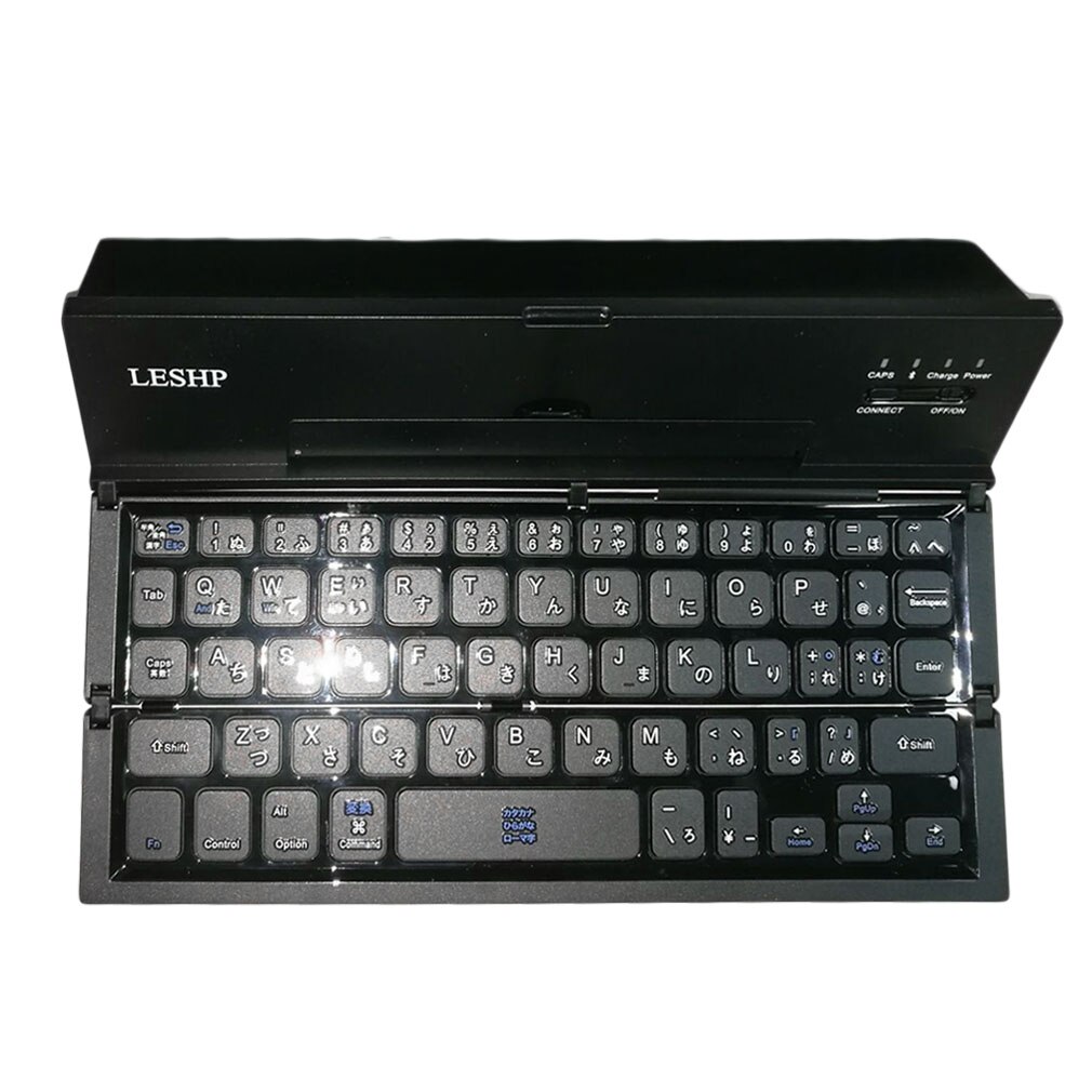 Draagbaar draadloos toetsenbord, opvouwbaar, mobiel, tablettoetsenbord voor ipad, ios, android, zwart/wit