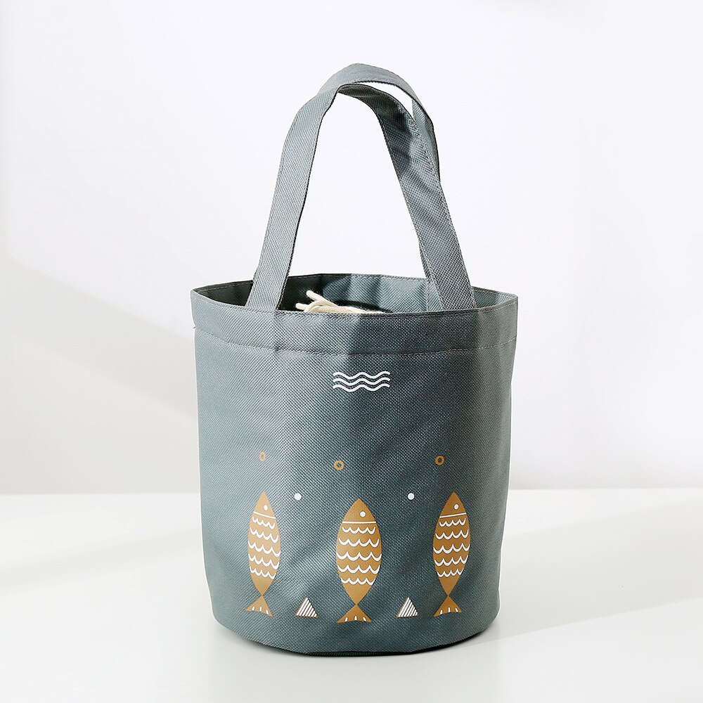 Bolsa de almuerzo multifunción, bolsa térmica portátil para comida de oficina para mujeres, bolsa térmica para niños, pícnic al aire libre, bebida de fruta, refrigerio, nevera, accesorio de paquete: Dark Gray B