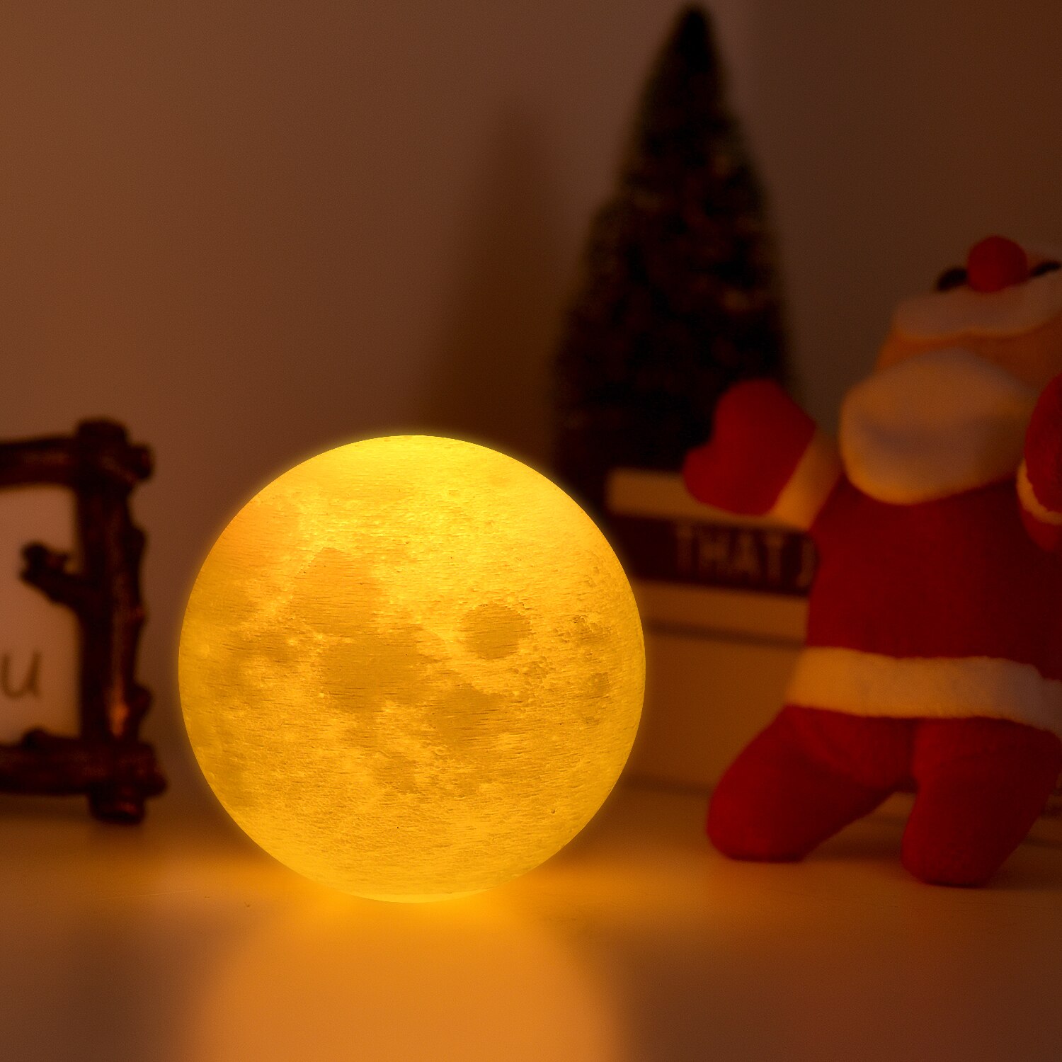 16 kleuren 3D Gedrukt Lunar Lamp LED Nachtlampje Creatieve Maan Lamp 20 cm/7.9in met Afstandsbediening Stand voor Kinderen Meisjes