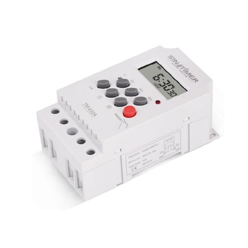 Mini Timer Switch Time Relay 12V/24V/220V DC Input 7 Days Programmable 24 Hours Output Load High Power 30A