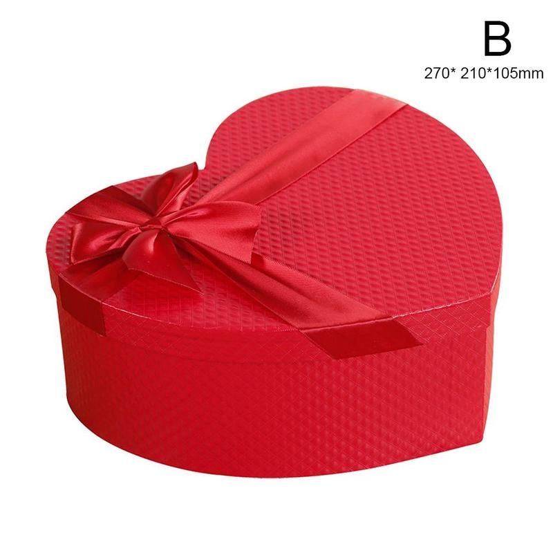 Red Heart Shaped Florist Hat Box Candy Boxes Set Valentine's Day Box Packaging Boxes Flowers Living Vase: B