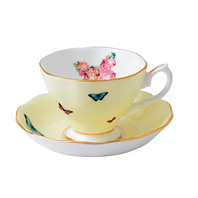 Sæt europæisk bone porcelæn kaffesæt beholder engelsk eftermiddag keramisk te kop sæt mælkekop sæt arrangør køkken tilbehør: 8