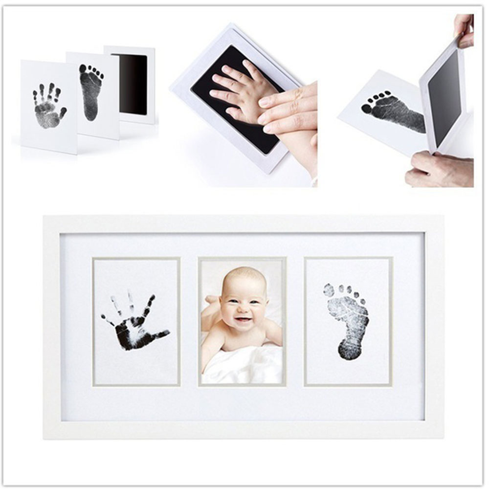 Baby Care Niet Giftig Baby Handafdruk Footprint Opdruk Kit Baby Souvenirs Casting Pasgeboren Voetafdruk Stempelkussen Baby Klei Speelgoed