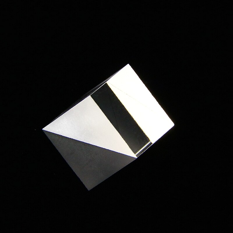 Optical Glass K9 Triangular Prisms 20mm Right Angle Isosceles Prisms External reflection bevel face aluminumed