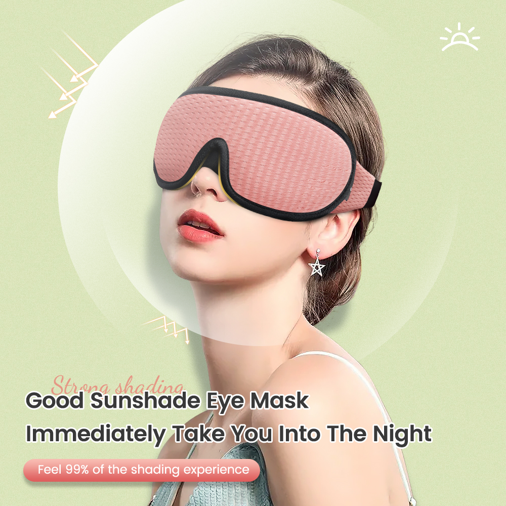 Mascarilla para dormir 3D, 100% opaca, venda para los ojos, mascarilla para dormir suave, ayuda para dormir, mascarilla para los ojos para viajes Slaapmasker